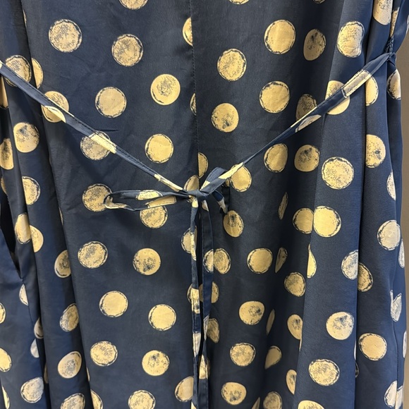 Maggy London Dot Print V-Neck Sleeveless Dress With Pockets Size 20 Used - Picture 11 of 16